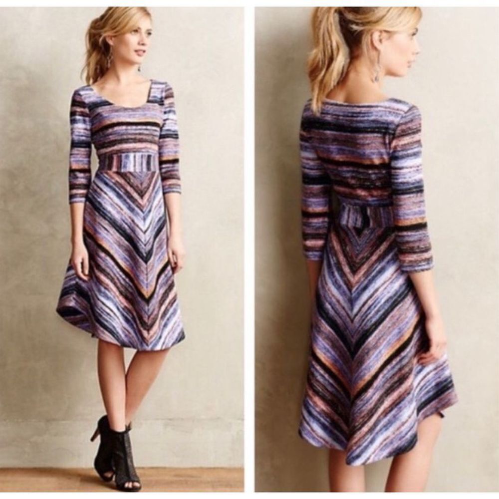 Maeve Kebren Striped Knit Dress Size XS